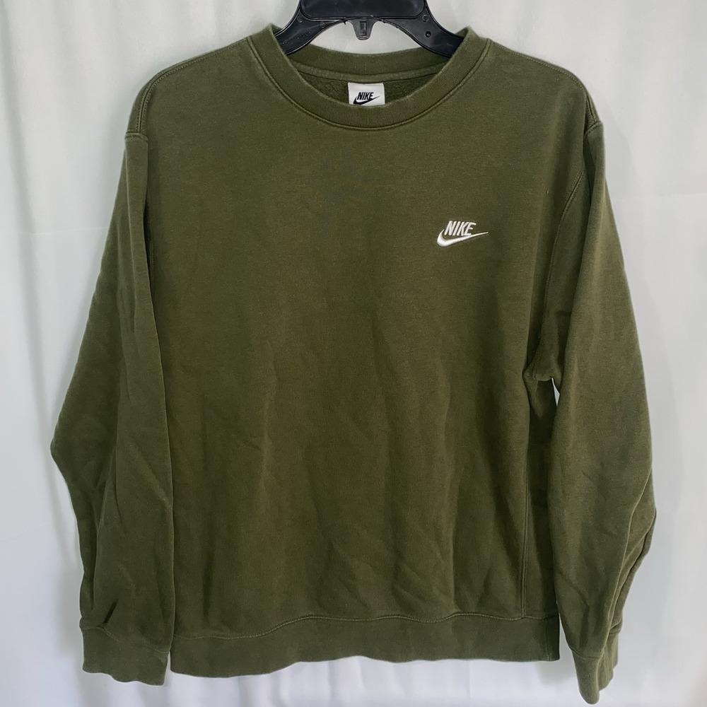 Nike Sportswear Club Fleece Mens Crew‎ Sweatshirt BV2662-327 Green Small